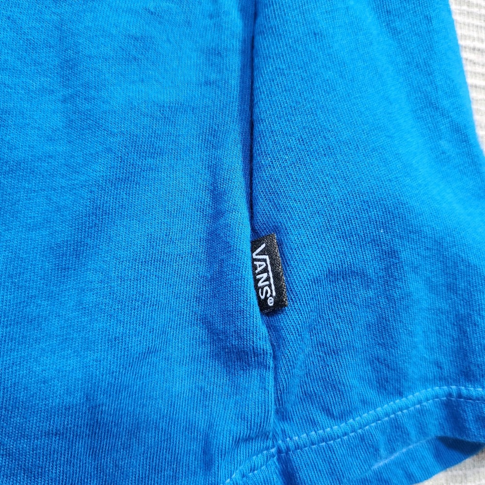 Vans Womens Blue Ombre Mesh Detail Sleeveless A-Line Cotton Tank Dress Size M - Picture 5 of 9